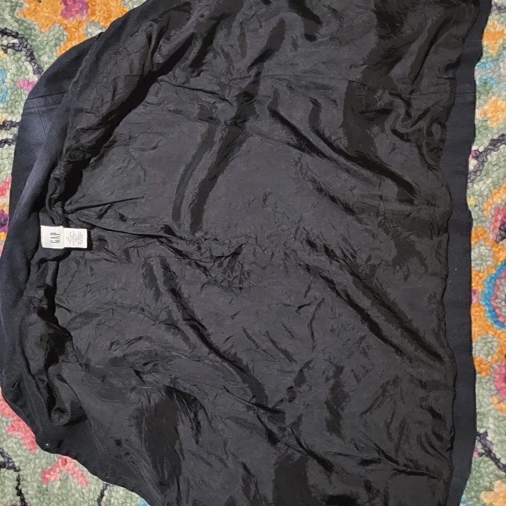 Vintage GAP Linen Blazer Jacket Black Women's 2
